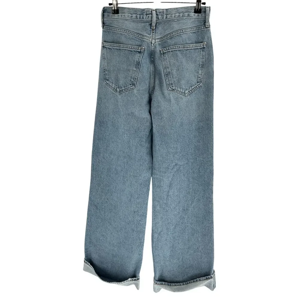 Agolde Relaxed Blue Dame Denim Jeans Size 25 - Picture 3 of 4
